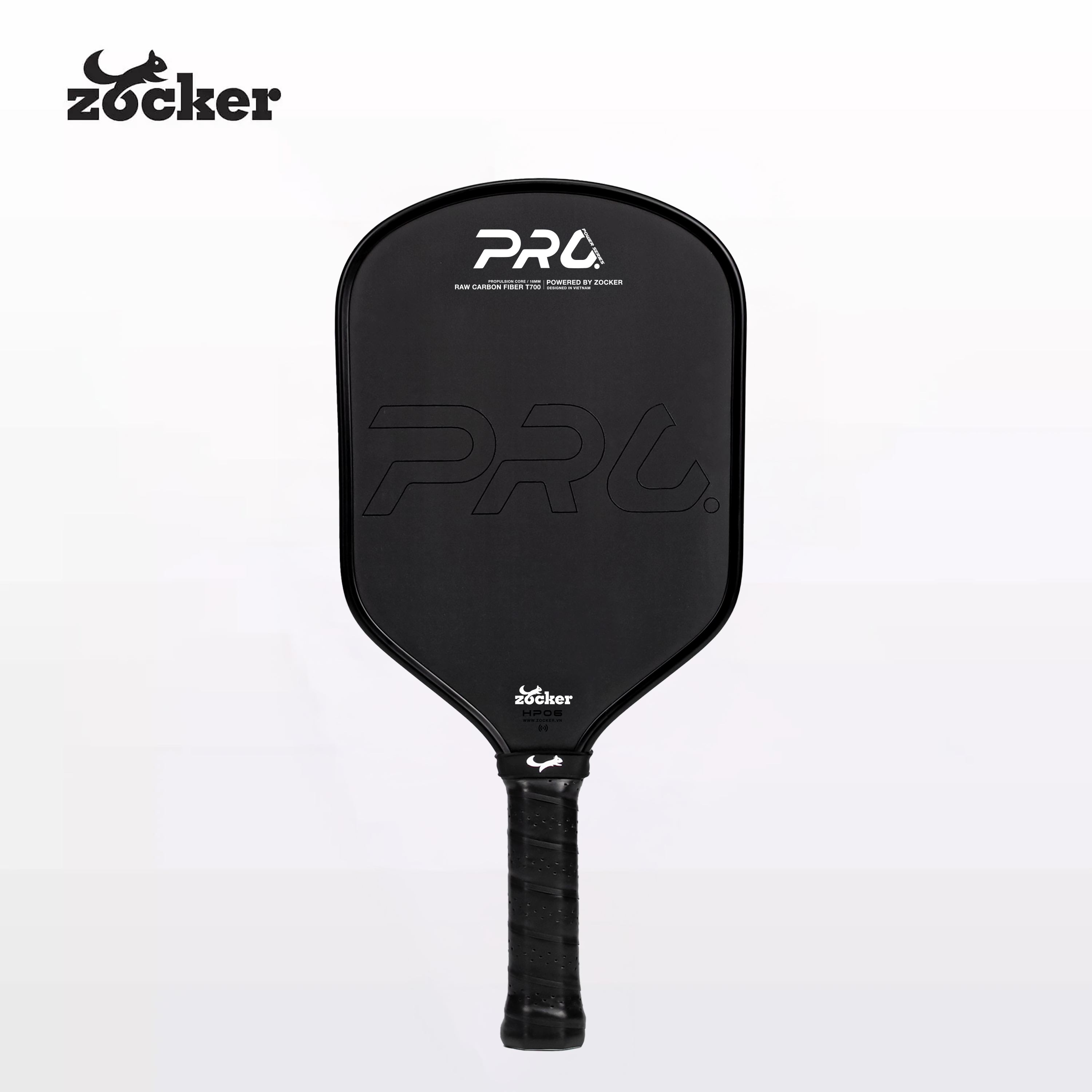 Vợt pickleball Zocker HP06 Pro Series Power - Đen